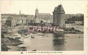 Old Postcard Saint Servan Port St Pere and Solidor Tower