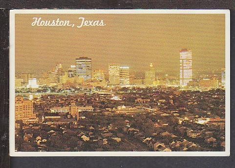 Skyline Galveston TX Postcard BIN 