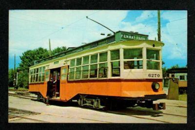 MA  Trolley Car BOSTON MASSACHUSETTS MASS Postcard