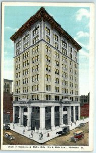 Postcard - Chamber of Commerce & Manufacturers Building - Richmond, Virginia