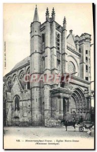 Old Postcard Montereau-Fault-Yonne Church of Our Lady