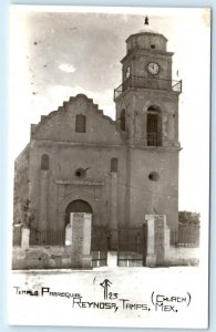 RPPC REYNOSA, Tamaulipas Mexico ~ Church TEMPLO PARROQUIAL MF 23 c1940s Postcard
