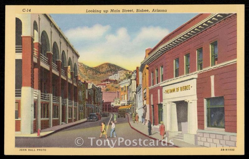 Looking up Maine Street - Bisbee