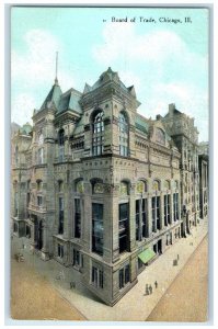 1911 Board Trade Exterior Building Chicago Illinois IL Vintage Antique Postcard