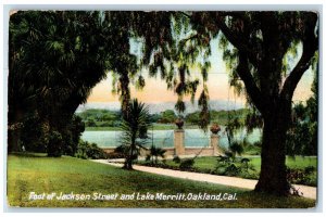 1909 Foot Of Jackson Street And Lake Merritt Oakland California CA Postcard