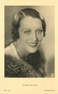 c1930 RPPC Postcard French Film Star Actress Arlette Marchal, Piaz Studio Paris