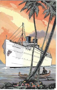 S S City of Honolulu Luxury Cruiser Ship Los Angeles to Hawaii