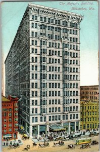 View of The Majestic Building, Milwaukee WI c1908 Vintage Postcard E74