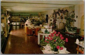 Vintage CALIFORNIA ARTIFICIAL FLOWER Postcard Calart Gift Shop View c1950s 