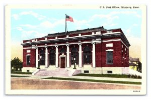 Postcard U. S. Post Office Pittsburg Kans. Kansas