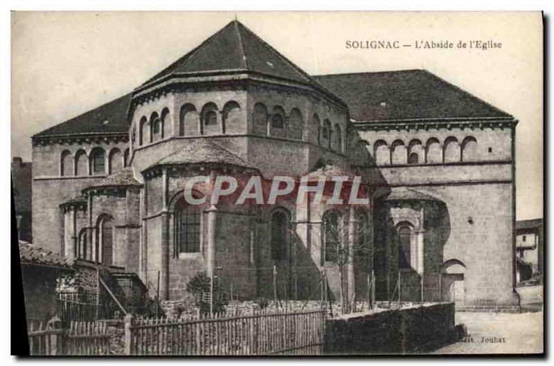 Old Postcard Solignac L & # & # 39Abside of 39Eglise