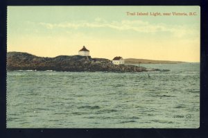 Victoria, British Columbia/BC Canada Postcard, Trail Island Light/Lighthouse