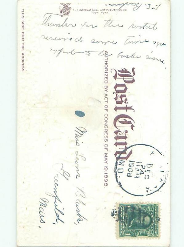 Divided-Back CHRISTMAS SCENE Great Postcard W9141