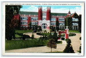 c1930's Florida State College Admin Building Tallahassee Florida FL Postcard