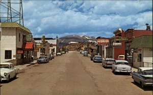 Fairplay Colorado CO Classic 1950s Cars Street Scene Vintage Postcard