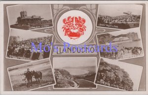 Wales Postcard - Llandudno Views, Embossed Emblem, Denbighshire   RS37821