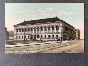 Public Library Boston MA Litho Postcard H2260080919