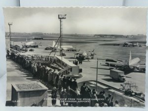 Vintage RP Postcard View from the Roof Gardens London Heathrow Airport c1960