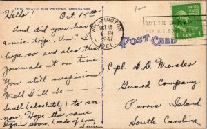 Vtg 1940s Alfred Dupont Memorial Carillon Tower Wilmington Delaware DE Postcard