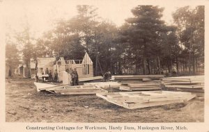 Muskegon River Michigan Hardy Dam Cottages for Workmen Real Photo PC AA71967