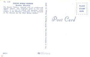 The Beauty Tableau Circus Parade Wagon Circus World Museum Postcard