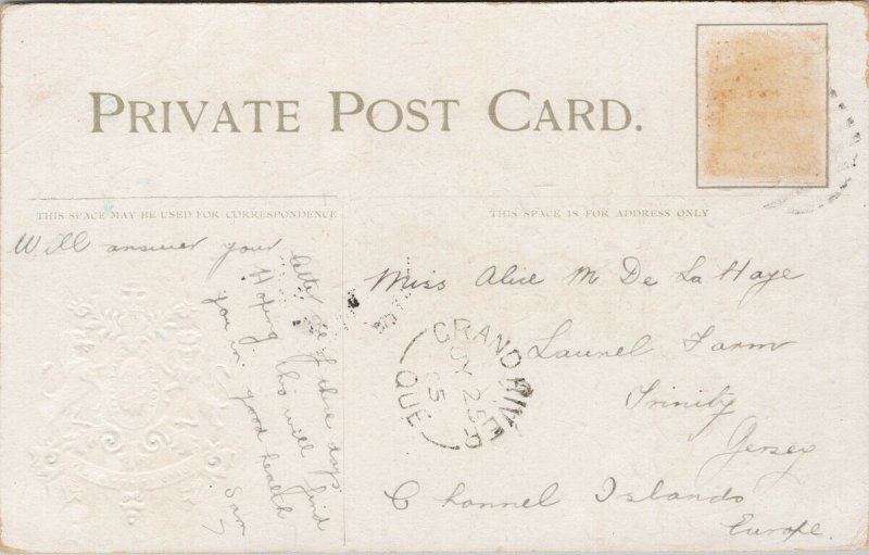 Hell's Gate Fraser Canyon BC Patriotic c1905 Grand River QC Cancel Postcard G93