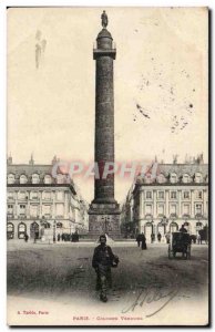 1 Paris - Vendome Column Old Postcard