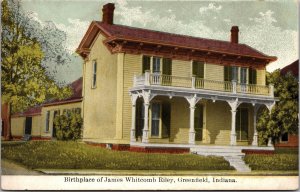 Postcard Birthplace of James Whitcomb Riley in Greenfield, Indiana~3289