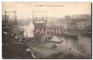 Old Postcard Brest Le Pont Tournant s open boat