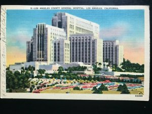 Vintage Postcard 1943 Los Angeles General Hospital Los Angeles California (CA)