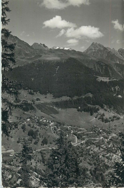 Switzerland Postcard Verbier et Medieres Bagnes mountain scenery