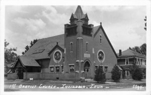 1950s Iow Indianola Baptist Church #5594 RPPC Photo Postcard 22-11720