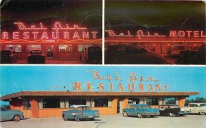 Autos Night Bel Air Motel Restaurant Greenville Illinois Postcard Dexter 11185