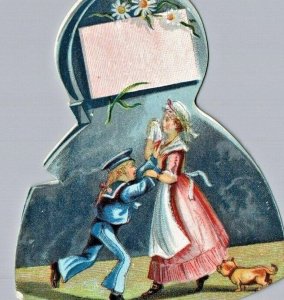 Victorian Trade  George Washington Plug Tobacco Bell Shape Boy Girl Sailor Puppy