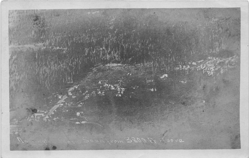 Darrington Washington Aerial View~Street~Houses~Forest~1907-10 Mirmont RPPC