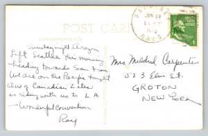 1948  RPPC  Mt. Rainier   Washington  Postcard