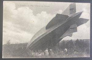 Mint France RPPC Real Picture Postcard German Zeppelin L 49 Captured By French