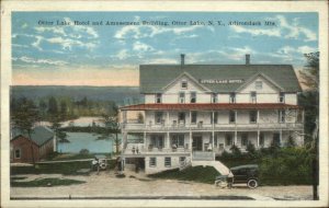 Otter Lake NY Hotel & Amusement Bldg c1920 Postcard