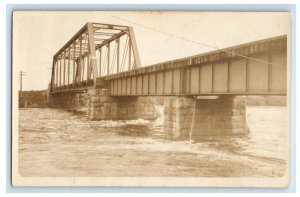 c1910's Moosehead ME, View Of Lake Bridge RPPC Photo Posted Antique Postcard 