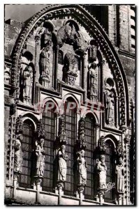 Modern Postcard Vezelay The pediment of the front of the Basilica