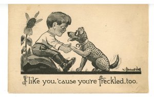 You're freckled, too  Artist: Bernhardt Wall   (boy & dog)  Winsch Back