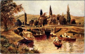 Vintage Postcard  Mapledurham Lock England UK PM Morro Bay CA JO12