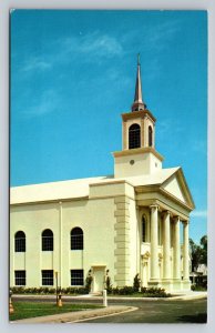 First Baptist Church Lake Worth Florida Vintage Unposted Postcard Street View