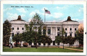 VINTAGE POSTCARD THE POST OFFICE AT NEW ORLEANS LOUISIANA (1920)