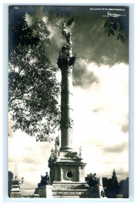 Columna DE La Independencia Mexico City Real Photo RPPC Postcard (FD13)