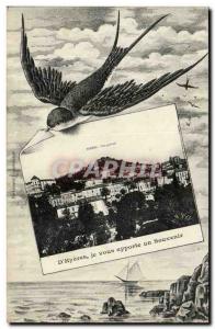 Hyeres Old Postcard Swallow