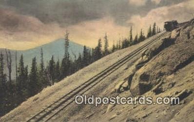 Mt Baldy, Colorado Springs, CO USA Trains, Railroads 1935 glue on back side f...