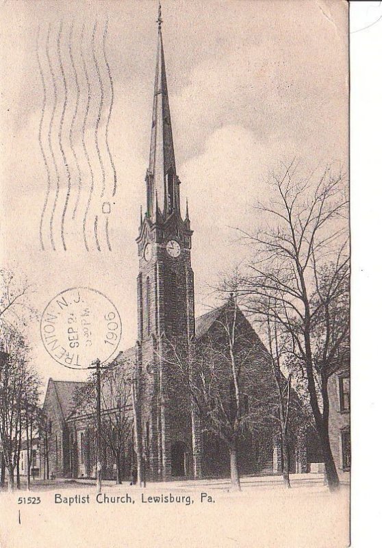 Postcard Baptist Church Lewisburg PA