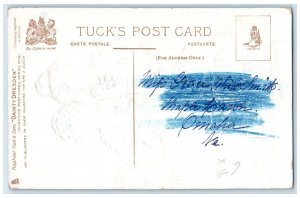 c1910's Girls With Water Can With Tender Love Dainty Dresden Tuck's Postcard