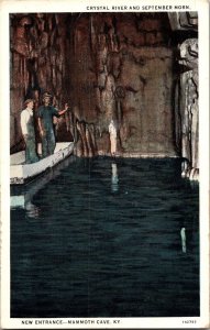 Crystal River, New Entrance Mammoth Cave KY Vintage Postcard L73